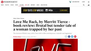 
                            12. Love Me Back, by Merritt Tierce - book review: Brutal but ...