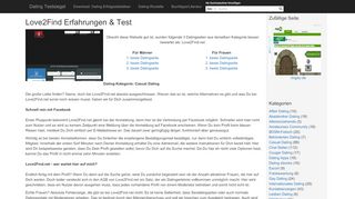 
                            9. Love2Find.net Erfahrungen & Test - Dating Testsiegel