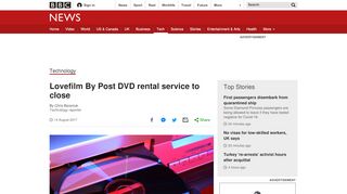 
                            10. Lovefilm By Post DVD rental service to close - BBC News - BBC.com