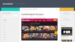 
                            5. Lovehomeporn Account – AccountsZ