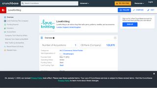 
                            10. LoveKnitting | Crunchbase