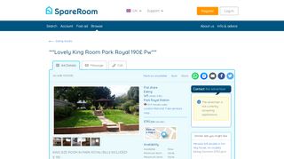 
                            12. '***Lovely King Room Park Royal 190£ Pw***' Room to Rent from ...