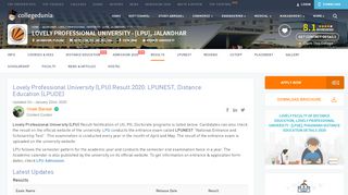 
                            13. Lovely Professional University (LPU) Result 2019: LPUNEST ...