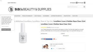 
                            9. Loveness | Love 2 Rubber Base Clear 15ml - BiBi's Beauty & Supplies ...