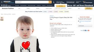 
                            12. Loving Penguin Organic Baby Bib With Ties Medium: Amazon.de ...