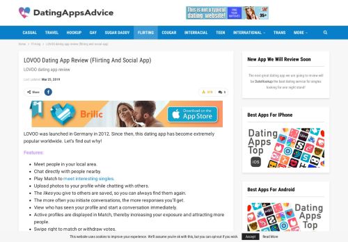 
                            13. LOVOO dating app review (flirting and social app with experts ...