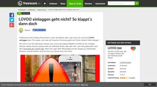 
                            7. LOVOO einloggen geht nicht? So klappt´s dann doch | Freeware.de