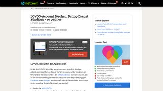 
                            5. Lovoo: LOVOO-Account in der App löschen - NETZWELT