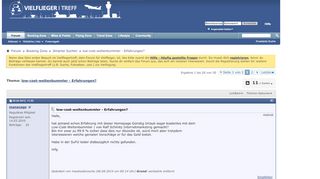 
                            5. low-cost-weltenbummler - Erfahrungen? - Vielfliegertreff