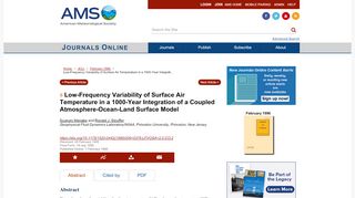 
                            13. Low-Frequency Variability of Surface Air Temperature in a 1000 ...