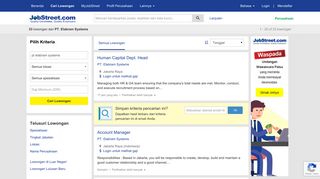 
                            7. Lowongan di PT. Elabram Systems, Pekerjaan | JobStreet.co.id