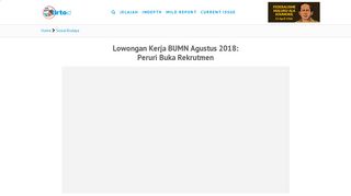 
                            5. Lowongan Kerja BUMN Agustus 2018: Peruri Buka Rekrutmen - Tirto.ID