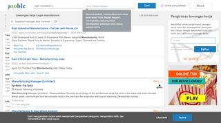 
                            8. Lowongan kerja: Login manufacture - November 2018 - 757 ... - Jooble