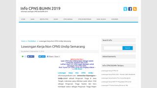 
                            8. Lowongan Kerja Non CPNS Undip Semarang Februari 2019 ...