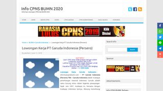 
                            13. Lowongan Kerja PT Garuda Indonesia (Persero) Februari 2019 ...