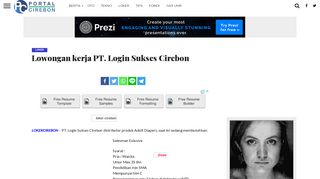 
                            5. Lowongan kerja PT. Login Sukses Cirebon - Portal Berita Cirebon