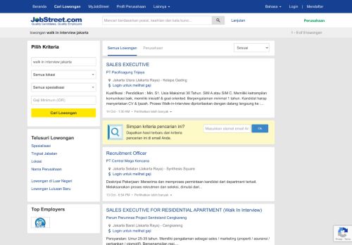 
                            7. Lowongan Kerja walk in interview jakarta, Pekerjaan | JobStreet.co.id