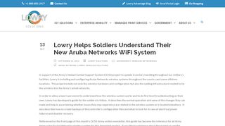 
                            11. Lowry Helps Soldiers Understand Their New Aruba Networks WiFi ...