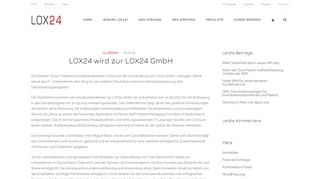 
                            13. LOX24 – LOX24 wird zur LOX24 GmbH