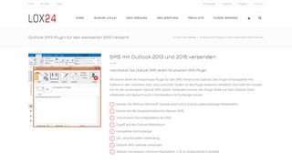 
                            11. LOX24 – Outlook SMS Plugin für den weltweiten SMS Versand