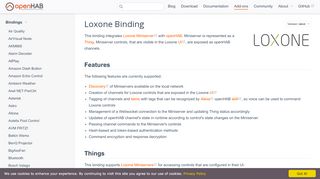 
                            11. Loxone - Bindings | openHAB