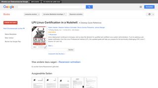 
                            11. LPI Linux Certification in a Nutshell: A Desktop Quick Reference - Google Books-Ergebnisseite