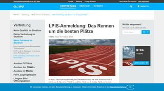 
                            5. LPIS-Anmeldung: Das Rennen um die besten Plätze - ÖH WU