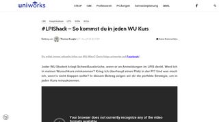 
                            10. LPIShack - So kommst du in jeden WU Kurs - WU Magazin by uniworks