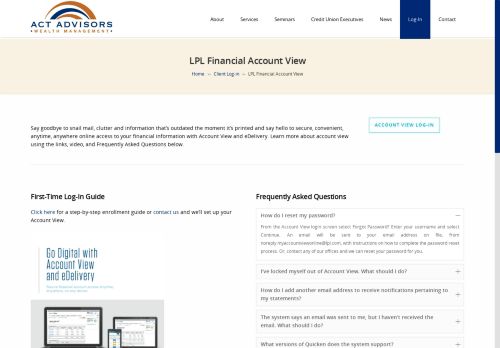 
                            8. LPL Financial Account View - ACT Advisors