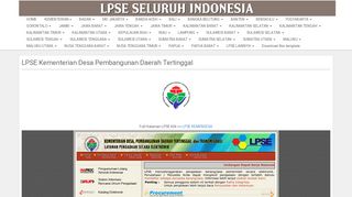 
                            9. LPSE Kementerian Desa Pembangunan Daerah Tertinggal