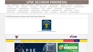 
                            8. LPSE Kementerian Hukum dan Hak Asasi Manusia