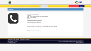
                            10. LPSE Provinsi Jawa Barat: Kontak Kami