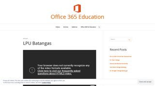 
                            9. LPU Batangas – Office 365 Education