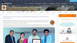 
                            10. LPU Distance Education gets honoured with World Education Summit ...