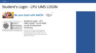 
                            4. LPU UMS LOGIN: Student's Login