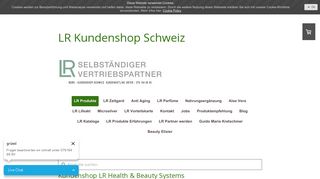 
                            3. LR Online Shop Schweiz - LR Health & Beauty Kundenshop