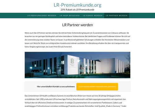 
                            3. LR Partner werden: ALLE Informationen - LR Premiumkunde werden