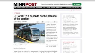 
                            9. LRT or BRT? It depends on the potential of the corridor | MinnPost