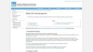 
                            10. LRZ: Adobe CLP Lizenzprogramm