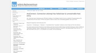 
                            7. LRZ: AnyConnect: Connection attempt has failed due to unresolvable ...