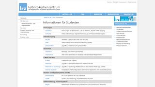 
                            8. LRZ: Informationen für Studenten