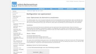 
                            2. LRZ: Konfiguration von openconnect