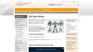 
                            9. LRZ Sync+Share - Universität Passau