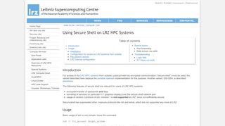 
                            4. LRZ: Using Secure Shell on LRZ HPC Systems