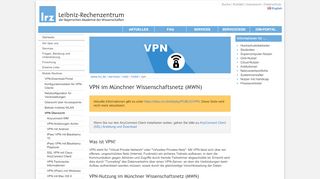 
                            2. LRZ: VPN im Münchner Wissenschaftsnetz (MWN)