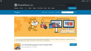 
                            8. LS oEmbed support for Scratch Mit | WordPress.org