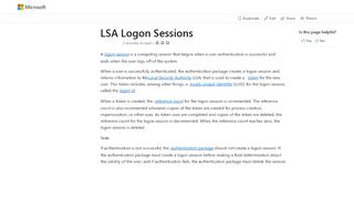 
                            7. LSA Logon Sessions - Windows applications | Microsoft Docs