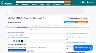 
                            7. LSAT India Application 2019: Registration & Application for LSAT India ...