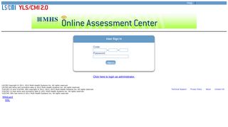 
                            9. LS/CMI - Login - MHS Online Assessments