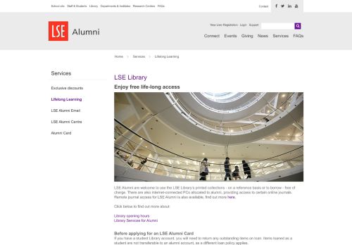 
                            6. LSE Alumni - Alumni access to the LSE Library